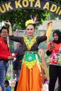 Indonesian do a flash mob traditional dance to celebrate national education day