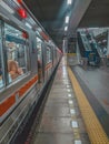 an Indonesian electric train transport that is very beautiful when it operates at night which is packed with lots of visitors