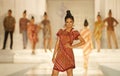 Indonesian Female Model at Fashion Show Wearing Lattest Collection Royalty Free Stock Photo