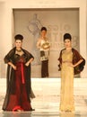 Indonesian Female Model at Fashion Show Wearing Lattest Collection Royalty Free Stock Photo