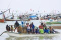 Indonesian Fishermen, Jimbaran Beach, Bali Royalty Free Stock Photo