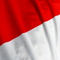 Indonesian Flag Closeup Royalty Free Stock Photo