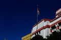 Indonesian flag on the ex internatio building Royalty Free Stock Photo