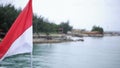 Indonesian flag flying