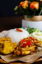Indonesian food, Ayam Geprek Royalty Free Stock Photo