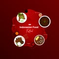 Indonesian food festival illustration