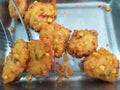 Indonesian food - Perkedel jagung or corn fritters.