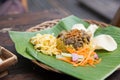 Indonesian food rice and fried chicken Royalty Free Stock Photo