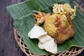 Indonesian food rice and fried chicken Royalty Free Stock Photo