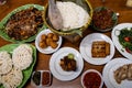 Indonesian Food Spread with West Java style cuisine