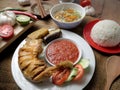 Indonesian Fried Chicken Royalty Free Stock Photo