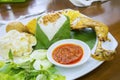 Indonesian Fried Chicken Rice menu Royalty Free Stock Photo