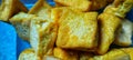 Indonesian Fried Tofu, tofu `cube background Royalty Free Stock Photo