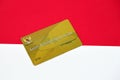 Indonesian golden social security card originally called Kartu perlindungan sosial Royalty Free Stock Photo