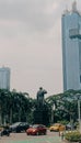 Indonesian Hero Statue Stands Valiantly