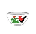 Classuc bowl from asia, vector illustration, white background Royalty Free Stock Photo