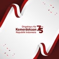Indonesian independence day banner vector