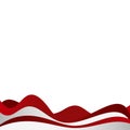 Indonesian Independence Day Wavy Footer Royalty Free Stock Photo