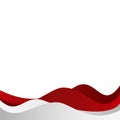Indonesian Independence Day Wavy Footer Royalty Free Stock Photo