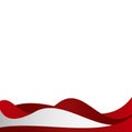Indonesian Independence Day Wavy Footer Royalty Free Stock Photo