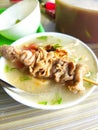 Indonesian javanese soto with sate usus Royalty Free Stock Photo