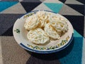 Indonesian Kerupuk on a Plate Royalty Free Stock Photo
