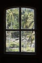 Indonesian lighthouse window view Royalty Free Stock Photo