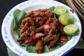 Indonesian lombok cuisine squid sambal