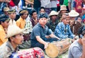 Indonesian man is playing drum, Lombok, Idonesia