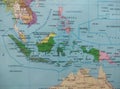 Indonesian map small scale Royalty Free Stock Photo