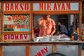 Indonesian meatball soup street stall, Bali