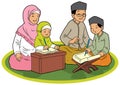 Indonesian Muslim family Praying