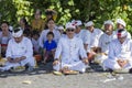 Indonesian people celebrate Balinese New Year and the arrival of spring. Ubud, Bali, Indonesia Royalty Free Stock Photo