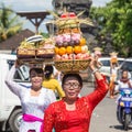 Indonesian people celebrate Balinese New Year and the arrival of spring Royalty Free Stock Photo