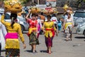 Indonesian people celebrate Balinese New Year and the arrival of spring. Ubud, Bali, Indonesia Royalty Free Stock Photo