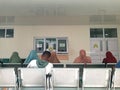 Indonesian People Waiting in Line at the Hospital Pharmacy Store of RSUD or Rumah Sakit Umum Daerah