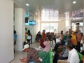 Indonesian People Waiting in Line at the Hospital of RSUD or Rumah Sakit Umum Daerah