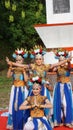 Indonesian perform harinjing dance on niti sowan harinjing ceremony