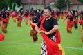 Indonesian performing gambyong dance. This dance comes from central java Royalty Free Stock Photo
