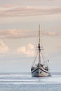 Indonesian Phinisi Schooner at Sunset Royalty Free Stock Photo