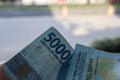 Indonesian 50,000 rupiah banknote Royalty Free Stock Photo
