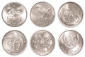 Indonesian rupiah coins collection set Royalty Free Stock Photo