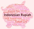 Indonesian Rupiah Represents Currency Exchange And Broker