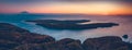 Indonesian shoreline, ocean. Panoramic overview. Royalty Free Stock Photo