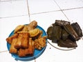 Indonesian snack named Risol, Pastel, Bakwan and Lontong