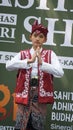 Indonesian student in batik clothes. This batik comes from Kediri, Indonesia