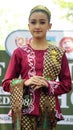 Indonesian student in batik clothes. This batik comes from Kediri, Indonesia