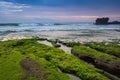 Indonesian temple in sea. Tanah lot complex. Bali. Indonesia Royalty Free Stock Photo