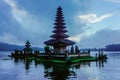 Indonesian temple Ulun Danu Beratan on a mountain lake