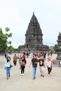 Indonesian tourists on Prambanan Royalty Free Stock Photo